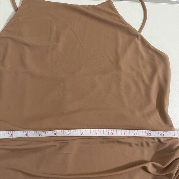 Lovers Friends Revolve Womens Dress Sz XLarge Tawny Brown Meredith Mini Bodycon - Picture 8 of 9